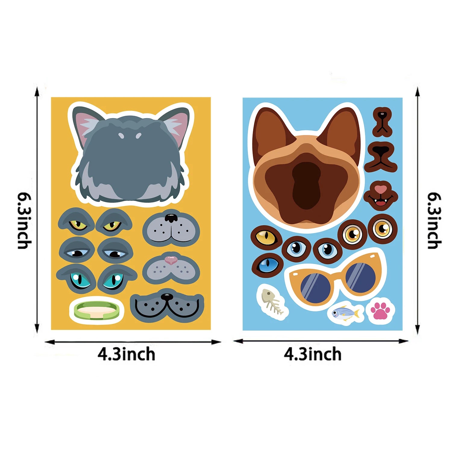 8PCS Cat Collages Stickers Motorcycle Harajuku Aesthetic Stationery Suitcases Notebook Coffee Retro Art Picture Wall Stickers