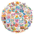 50PCS Dopamine Cartoon Animal Series Reward Creative Decorative Stickers DIY Phone Case Luggage Tablet Decorative Stickers