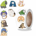 500PCS Cartoon Cat Roll Stickers School Stickers Classroom Laptop Luggage Encouragement Reward Stickers Teacher Gifts ﻿
