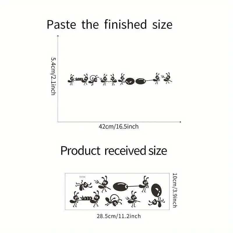 Creative Ants Wall Decals - Vinyl Self-Adhesive Stickers for Living Room, Bedroom, Dorm & Home Decor