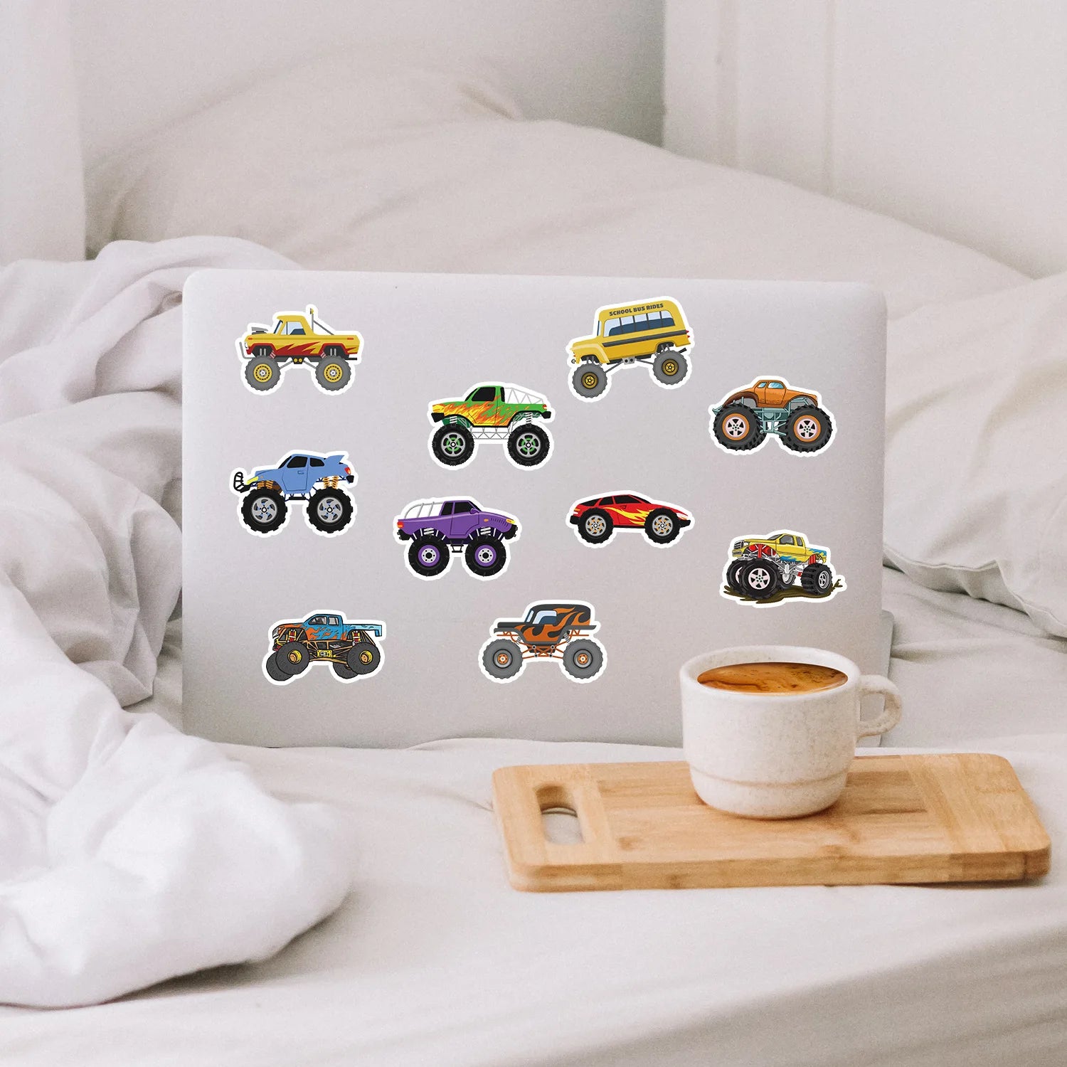 50/100PCS Monster Truck Graffiti Stickers Laptop Phone Decorative Stickers Waterproof Children's Stationery Stickers