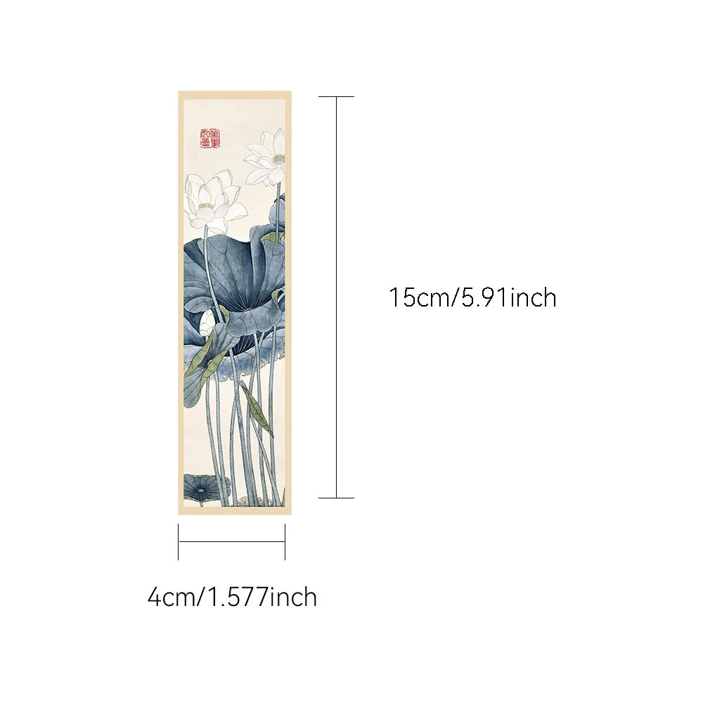 30pcs Chinese Landscape Painting Bookmark Style Flowers Paper Bookmarks Painting Cards Retro paper gift Bookmark Annotation Card