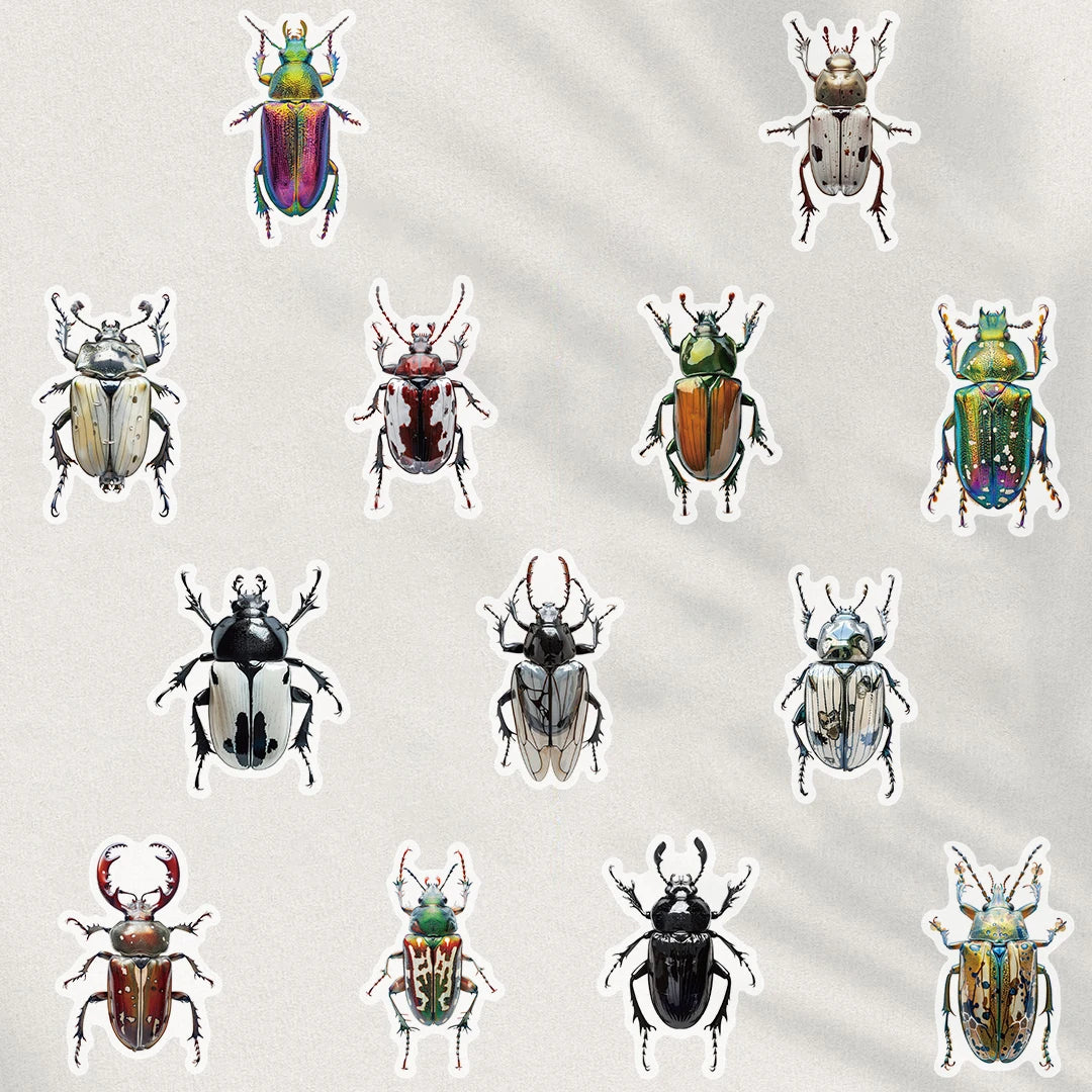 50PCS Beetle Stickers Motorcycle Laptop Luggage Art Picture Notebook Phone Graffiti Car Waterproof Home Decoration Stickers