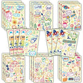 8/16PCS Graffiti Collage Harajuku Transparent  Phone Cartoon Motorcycle Living Room Retro Stationery Phone Luggage Car Decals