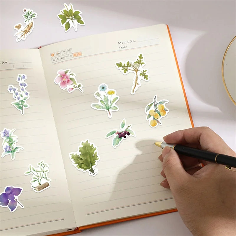 10/30/50PCS Kawaii INS Small Flower Sticky PVC Sticker Aesthetic Stationery DIY Decoration Scrapbooking Children's Supplies