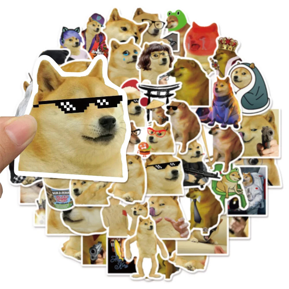 50PCS Creative Worries Dog Fun Dog Series Stickers DIY Luggage Skateboarding Laptop Waterproof Stickers