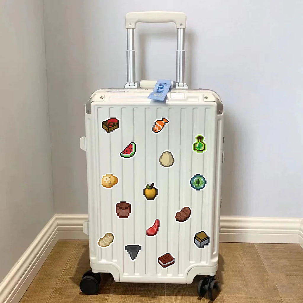 70PCS Creative Pixel Game Sticker Decoration DIY Manual Scrap Book Luggage Laptop Cup Skateboard DIY Waterproof Stickers