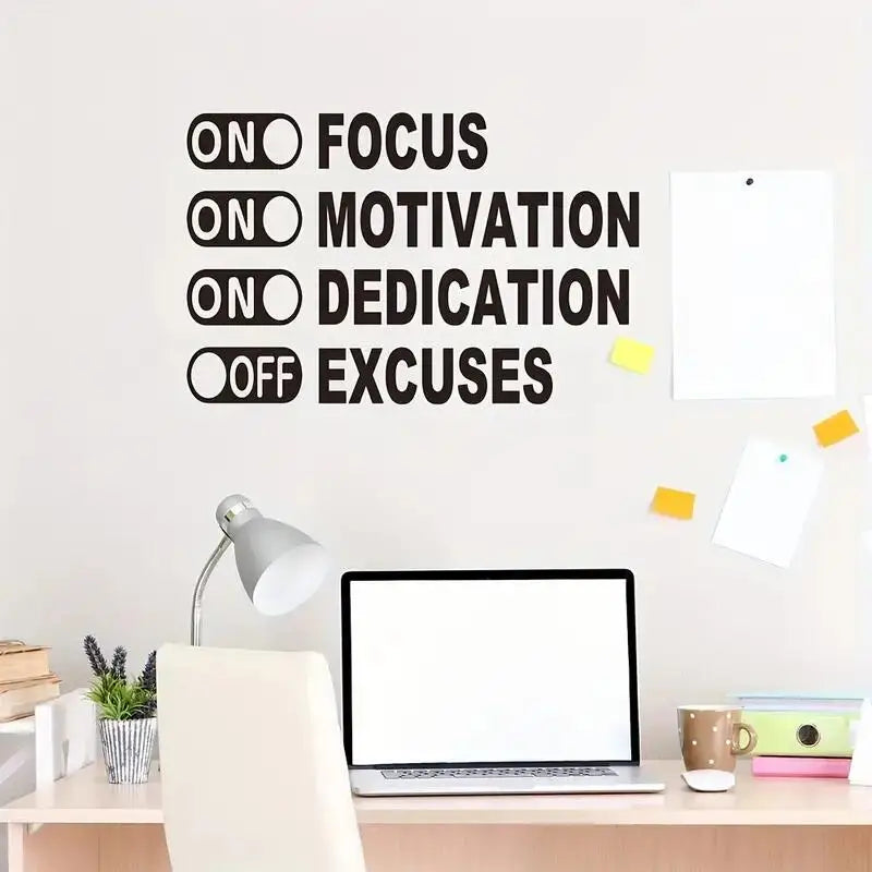 Inspirational Wall Decals, Gym Wall Decor, Office Decals,Vinyl Wall Art Motivational Quotes Sports Positive Stickers