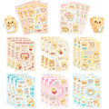 8PCS Butter Bear Cute and Fun Graffiti Stickers Toy DIY Manual Luggage Motorcycle Laptop Luggage Stickers