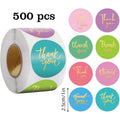 500Pcs 25mm Gold Foil Thank You Stickers for Baking Wedding Decor Birthday Party Gift Sealing Sticker