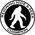 Reigning Hide And Seek Sasquatch White Round Car Stickers For Laptop Water Bottle Phone Car Motorcycle Vehicle Window Wall Cup B
