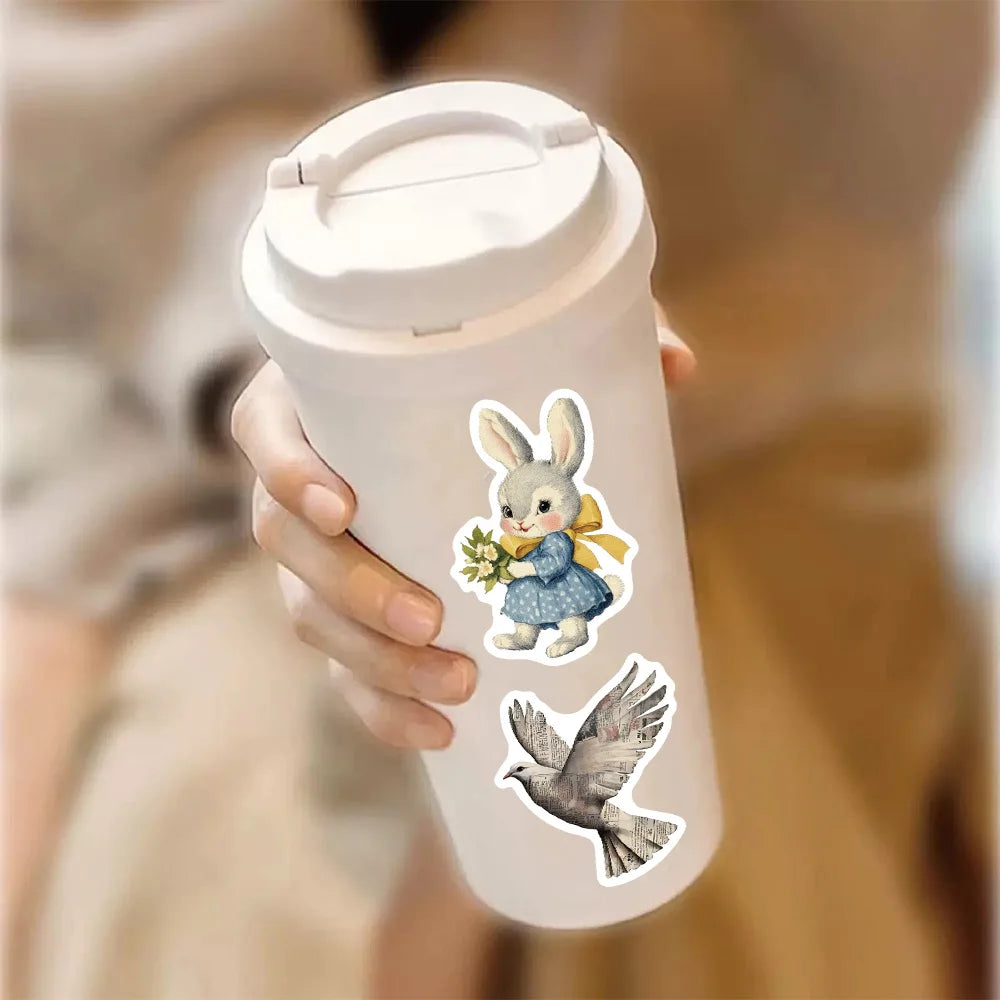 50PCS Retro Art Aesthetic Graffiti Stickers DIY Manual Tags Bookroll Notebook Tablet Toy Stickers