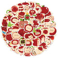 50PCS Cartoon Apple Paradise Fun Stickers DIY Manual Speaker Decoration Luggage Notebook Water Cup Label Waterproof Stickers