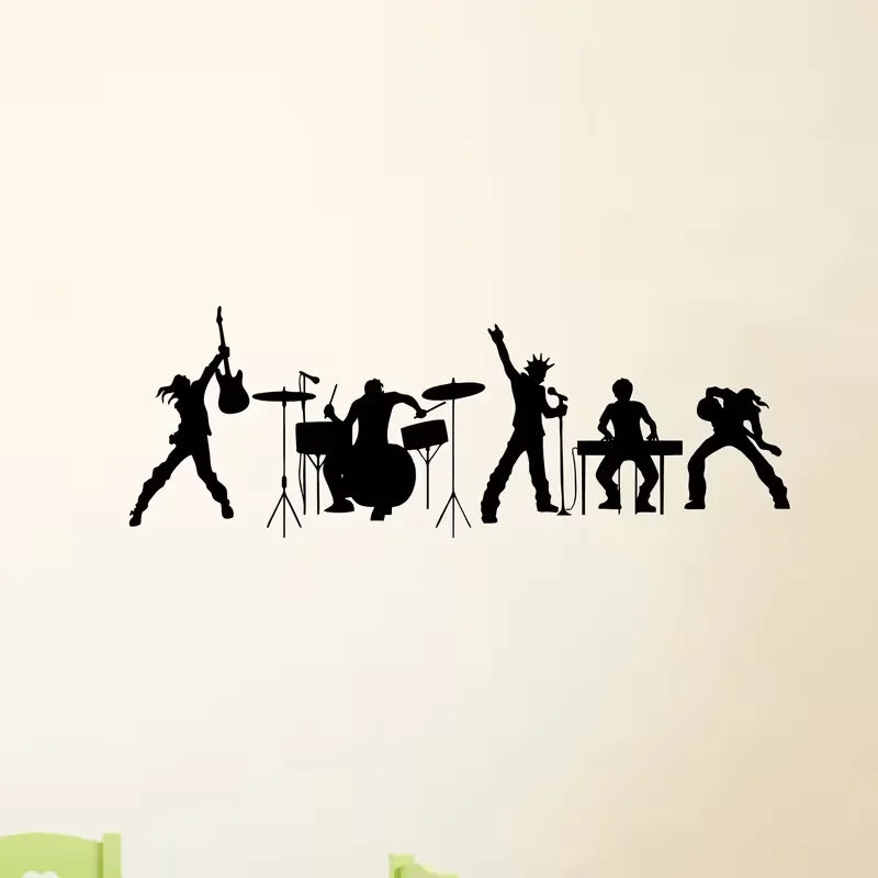 Music Band Vinyl Wall Decal Pop Musical Art Room Decor Bedroom Decoration Interior Stickers Mural Music Notes Wall Decor Vinyl M