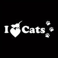 Cat Lovers I Love Cat Stickers Vinyl Decals Cute Cat Animal Love Vinyl Car Stickers Window Glass