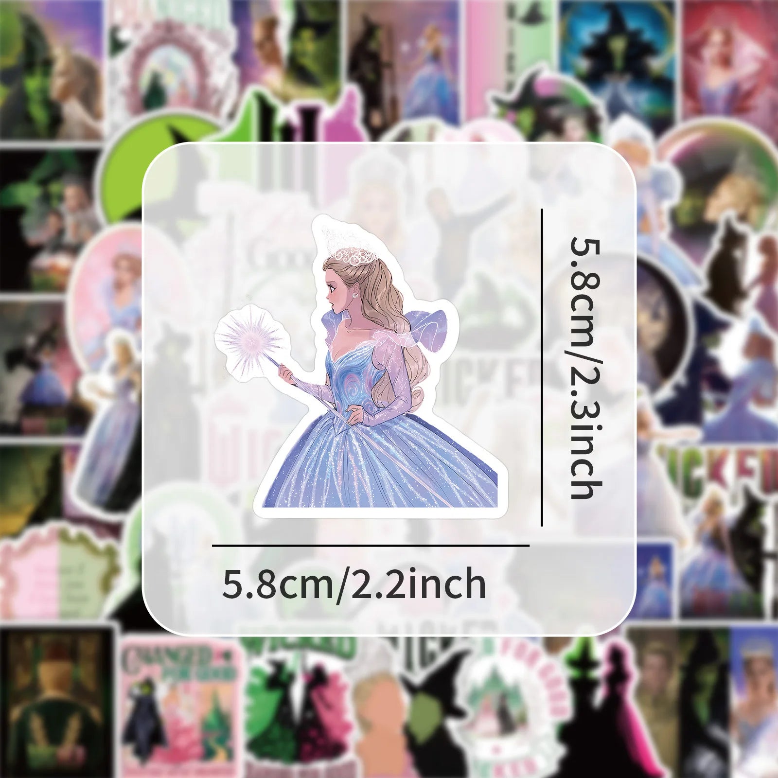 50-Pack Magic Witch Cartoon Graffiti Stickers Waterproof Decals for Phone Tablet Helmet Guitar Decoration Stationery Notebook