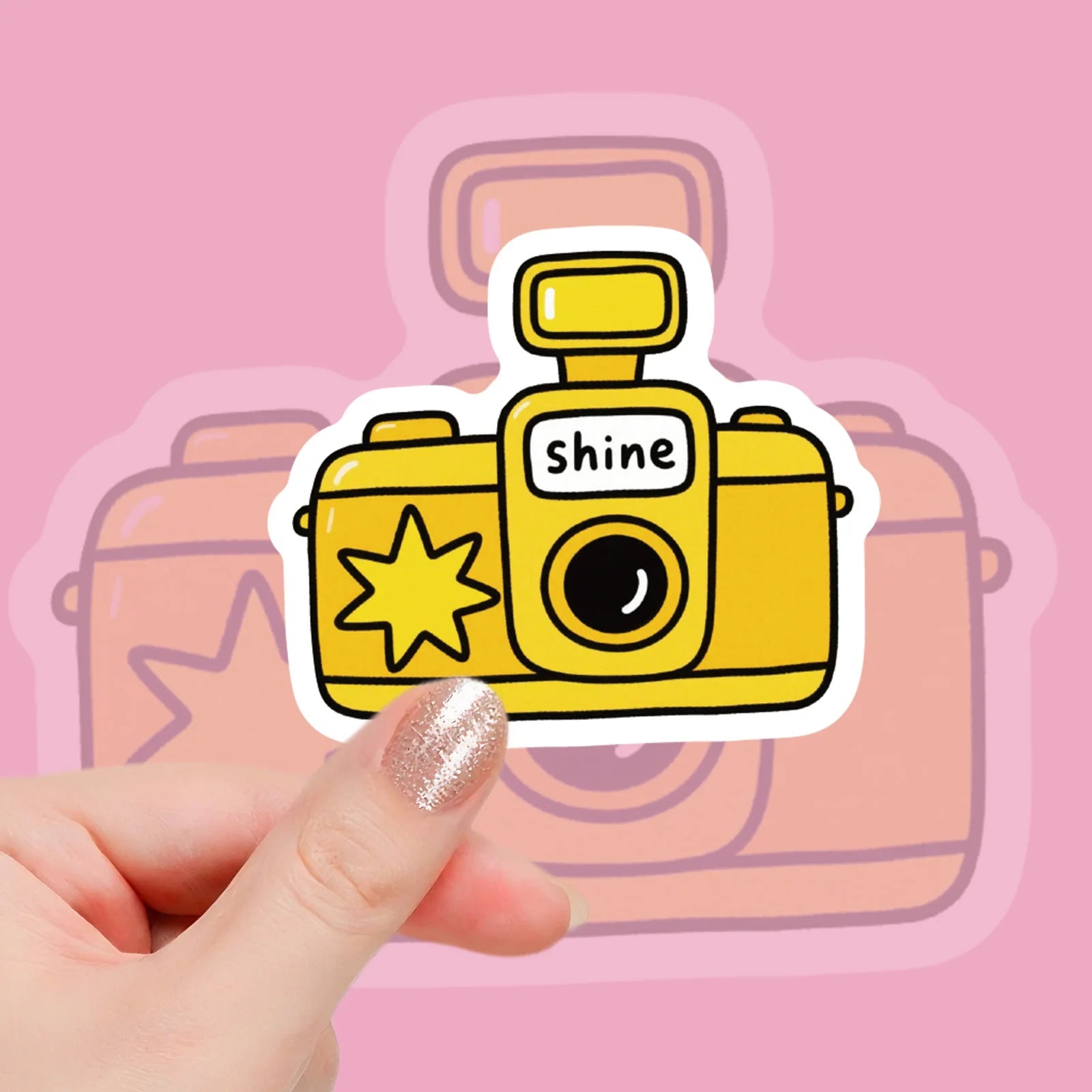 56/112 Pcs New Cartoon Camera Photography Doodle Stickers Creative Cute Handmade Decal Reward for Stationery Box Phone Fridge