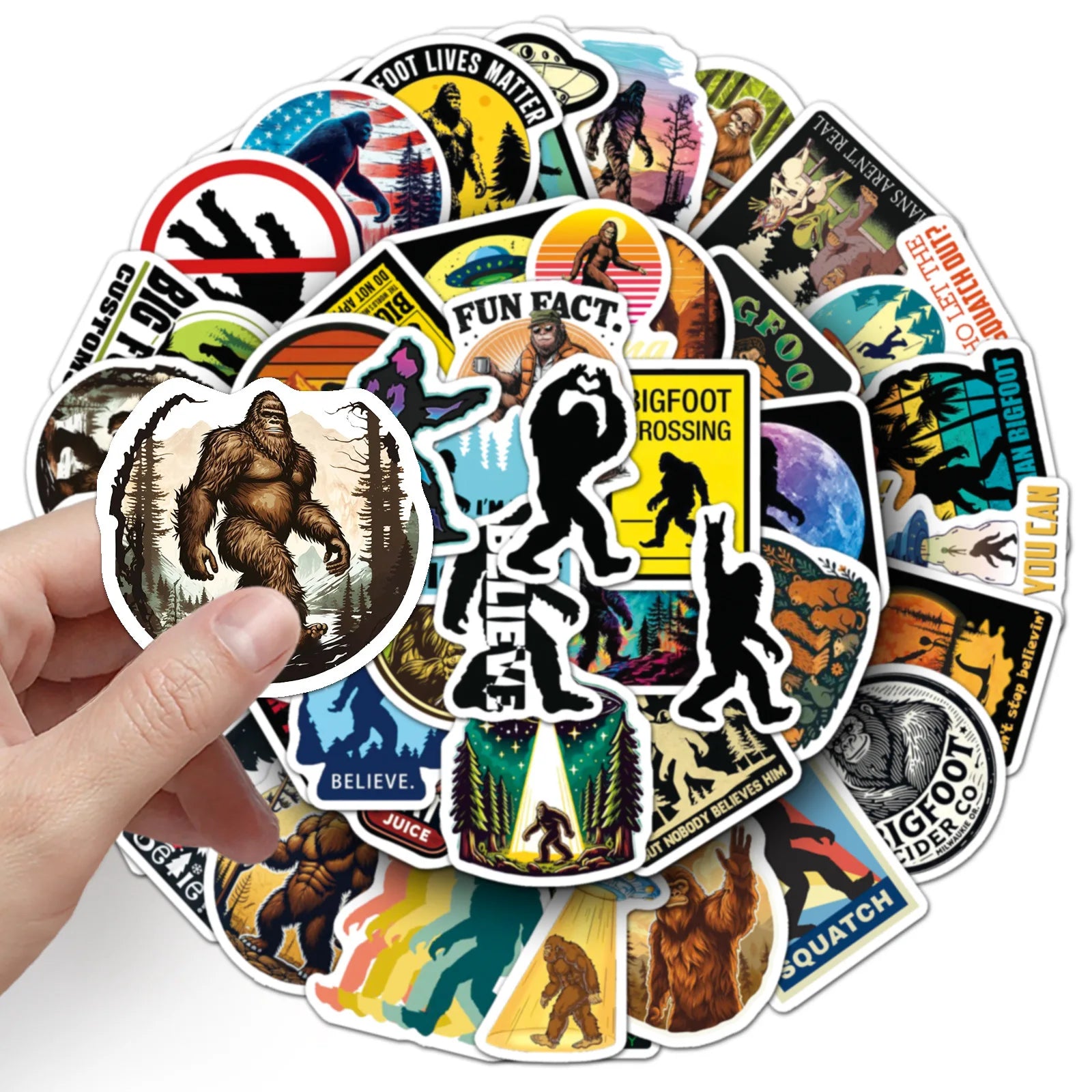 50-Pack Outdoor Wild Foot Stickers Waterproof Decorative Stickers for Computers Headsets Skateboards Office Learning Supplies