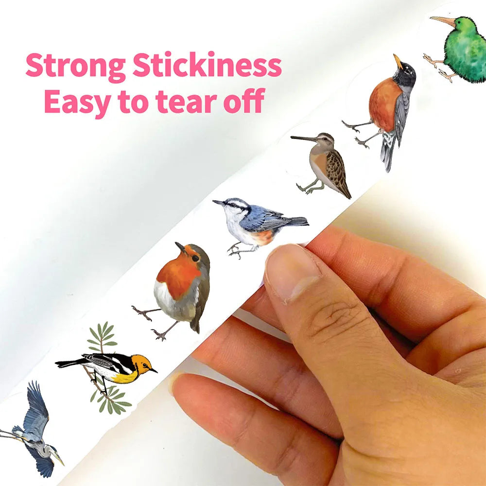 500PCS Bird Roll Stickers Notebook Phone Graffiti Coffee Scrapbooking Y2K Art Laptop  Luggage Personalized Waterproof Sticker