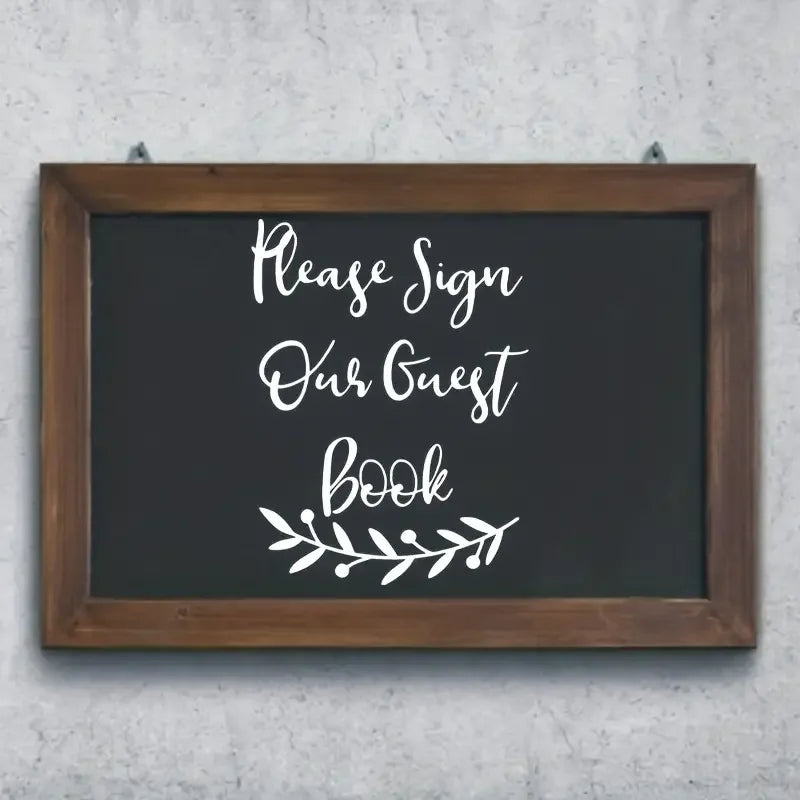 1pc, Please Sign Our Guest Book, Wedding Sign DIY Guest Book, Sign Chalkboard Sticker, Wedding Ceremony Decor, Wedding Supplies