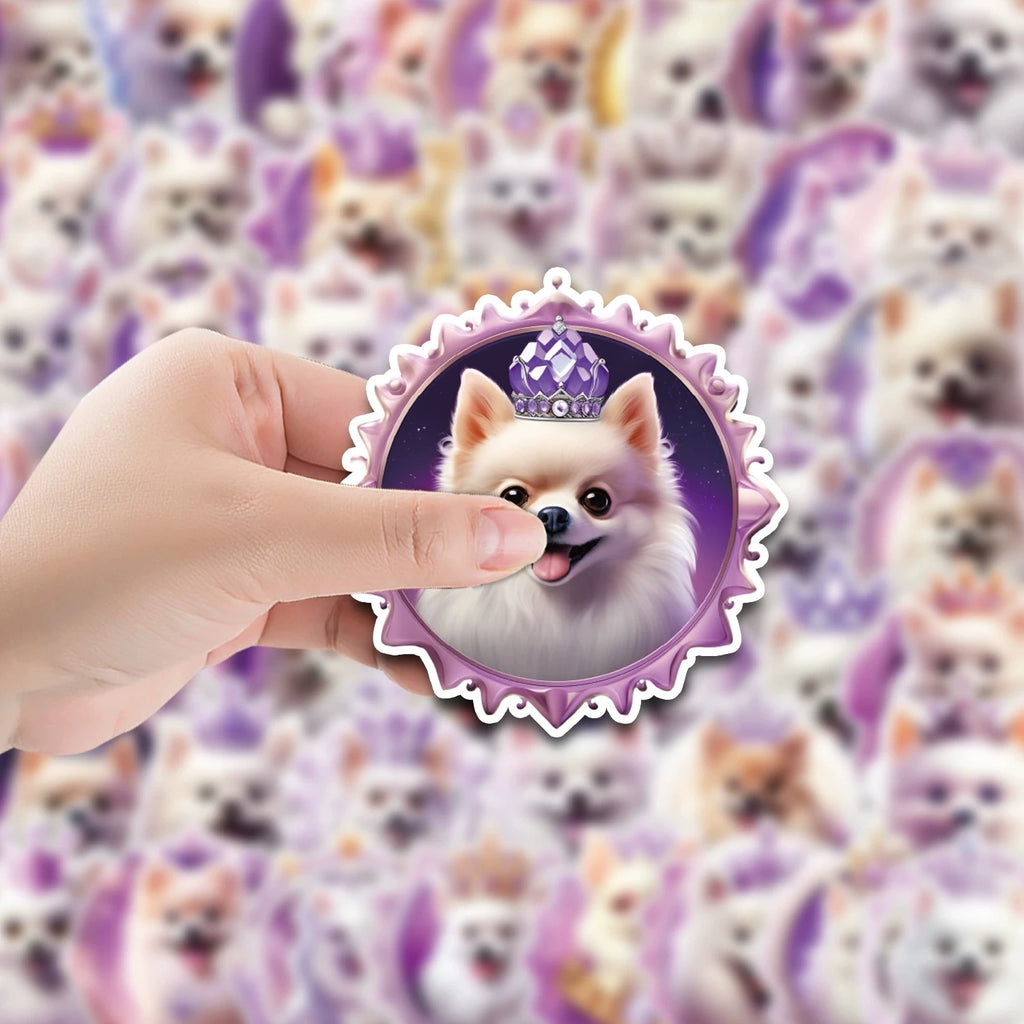 50/100PCS5 Princess Dog Graffiti Stickers Car Phone Luggage Decoration Stickers Waterproof Creative Stationery Cartoon Sticker