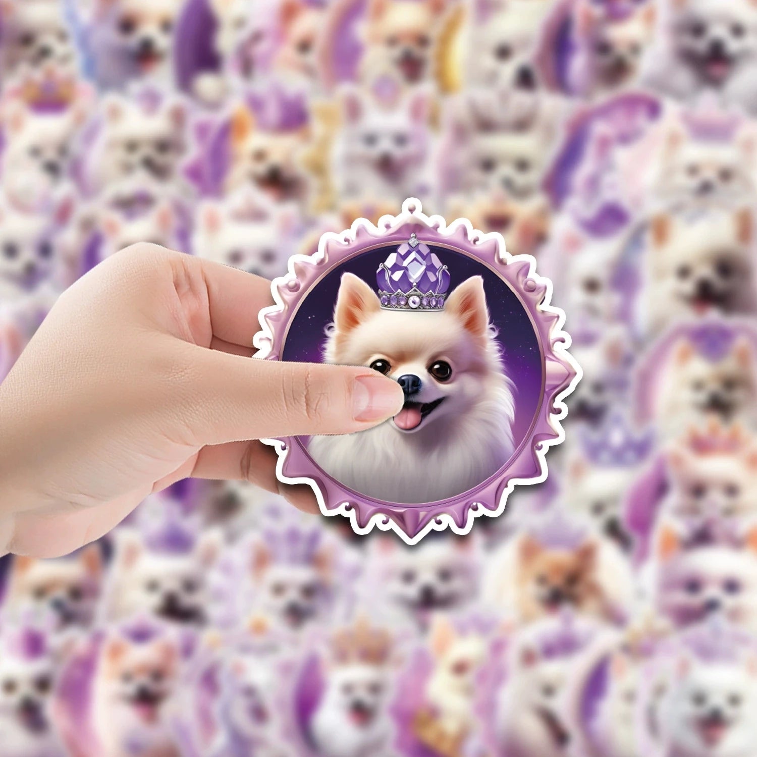 50/100PCS5 Princess Dog Graffiti Stickers Car Phone Luggage Decoration Stickers Waterproof Creative Stationery Cartoon Sticker