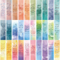30 Pcs Watercolor Bible Bookmark Series Handheld Art Creative Materials ins Reading Paper DIY Bookmarks