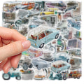 50/100PCS Future Technology Machinery Stickers Luggage Computer Decoration Stickers Cartoon Graffiti Stationery Stickers