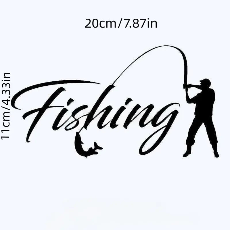 Fishing Funny Car Sticker Vinyl Decal White Black Car Auto Stickers For Bumper Rear Window