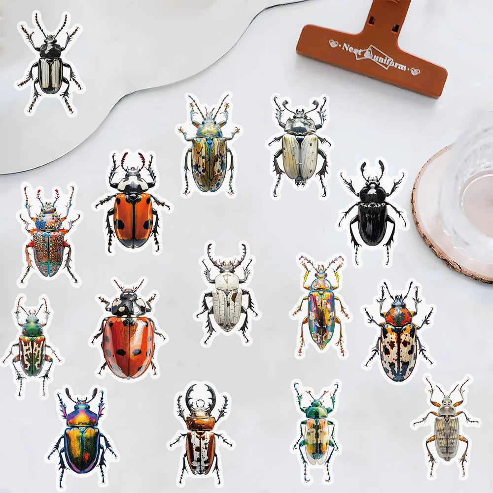 50PCS Beetle Stickers Motorcycle Laptop Luggage Art Picture Notebook Phone Graffiti Car Waterproof Home Decoration Stickers