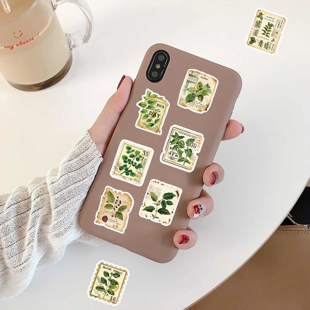 50PCS Fragmentation Of Botanical Garden Labels Stickers Notebook Coffee Skateboard Phone  PVC Creative Fun for Sticker ﻿