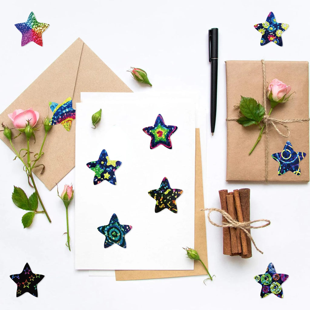 500Pcs/roll  cartoon Stars Stickers Love Shape Stickers Decorative Envelopes Sealing Stickers For Stationary