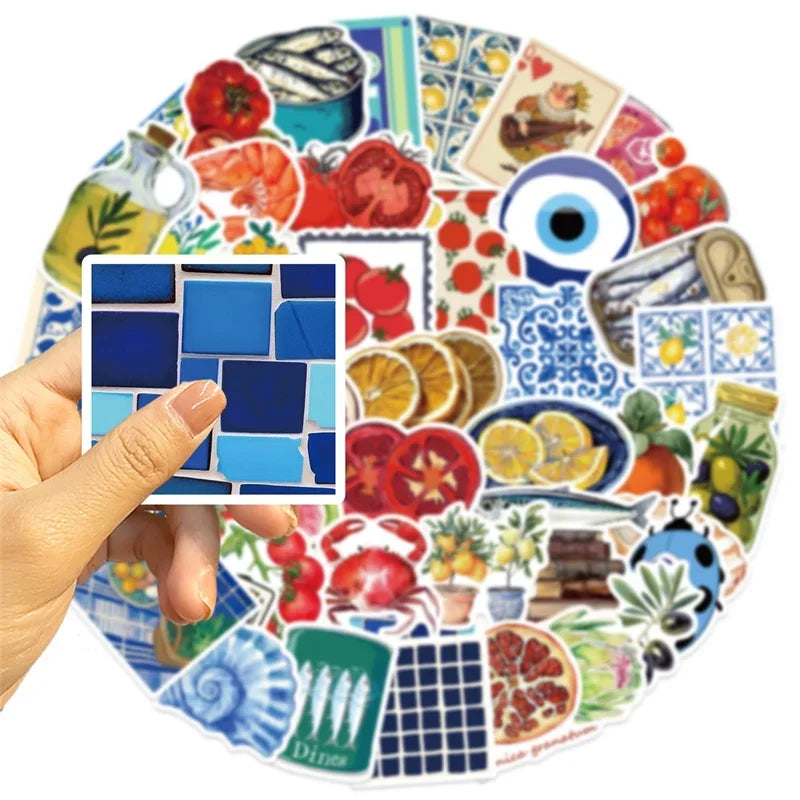 10/30/50PCS Vintage Tomato Sticky PVC Sticker Aesthetic Children's Stationery DIY Decoration Scrapbooking School Supplies