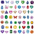 50/100 Pcs Ins Style Colorful HD Diamond Gem Stickers PET Clear Waterproof for Cup Phone Laptop File Holder Diary Decals