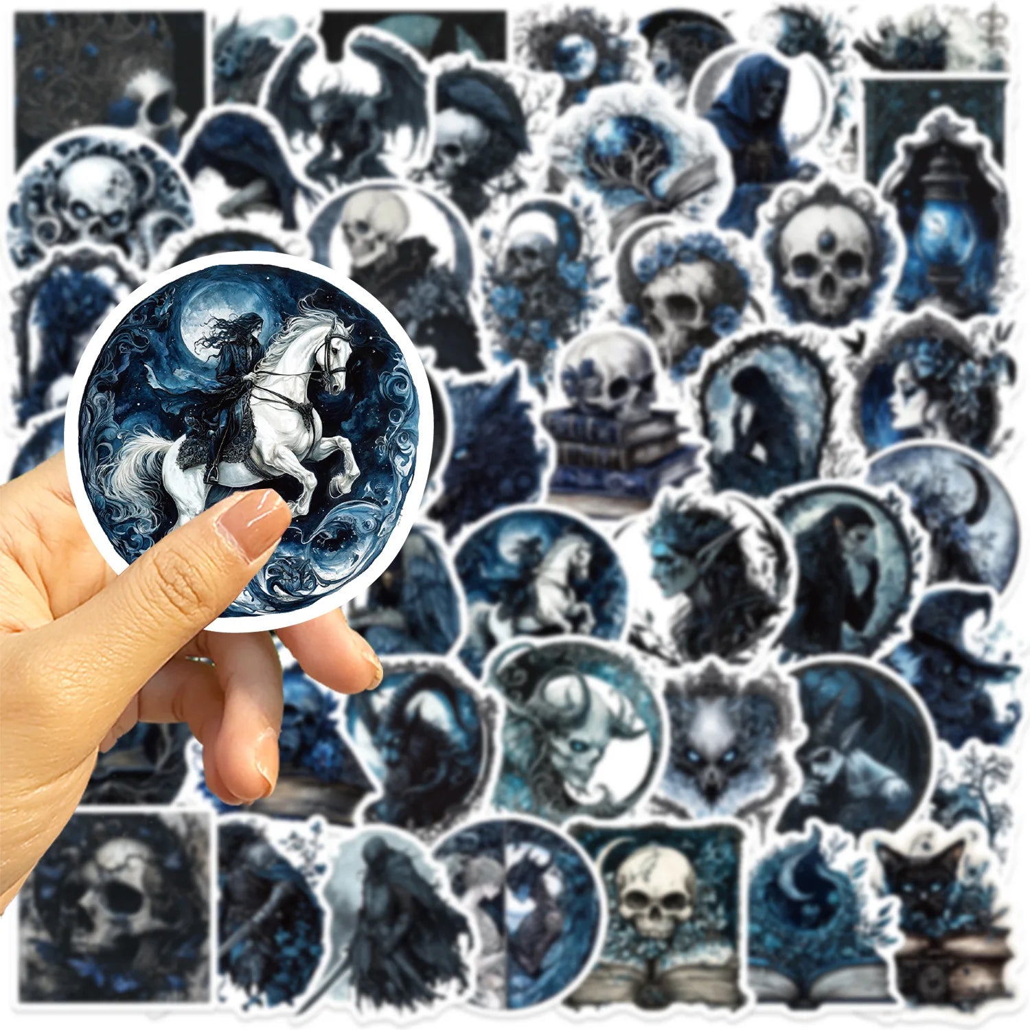50/100PCS Cartoon Dark Gothic Graffiti Stickers Decorative Guitar Notebook Luggage DIY Stationery Waterproof Stickers