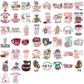 50/100PCS Funny Cartoon Coffee Stickers Waterproof Decoration Mobile Guitar Helmet Notebook Stationery Stickers