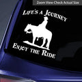 Life's A Journey Enjoy The Ride Cowboy Horse Car Sticker For Laptop Water Bottle Car Truck SUV Motorcycle Vehicle Paint Window W