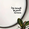 I am Brave, Strong and Beautiful" Inspirational Quote Mirror Sticker - Waterproof Vinyl, Self-Adhesive Decoration for Bathroom M