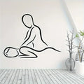 1pc Contemporary Vinyl Wall Decal, Massage Spa Salon Zen Relaxation Themed, Decorative Sticker For Room Decor, Home Decor, Relax