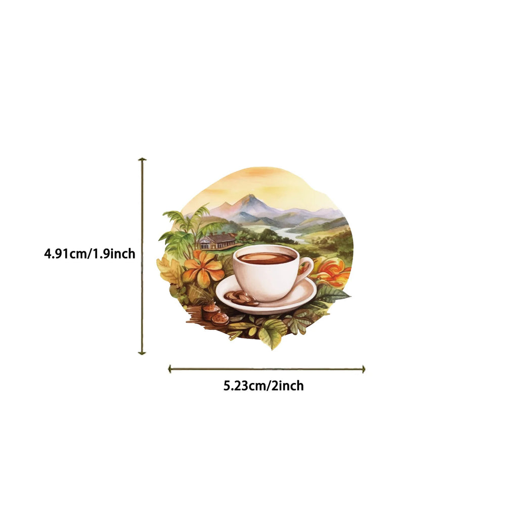 50PCS Rural Scenery Sticker Decoration Scrapbooking PET Sticker Aesthetic Korean Stationery School Supplies