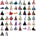 50/100 PCS Cartoon Beautiful Princess Skirt Stickers Waterproof Transparent PET Decor Guitar Notebook Reward Stationery Stickers