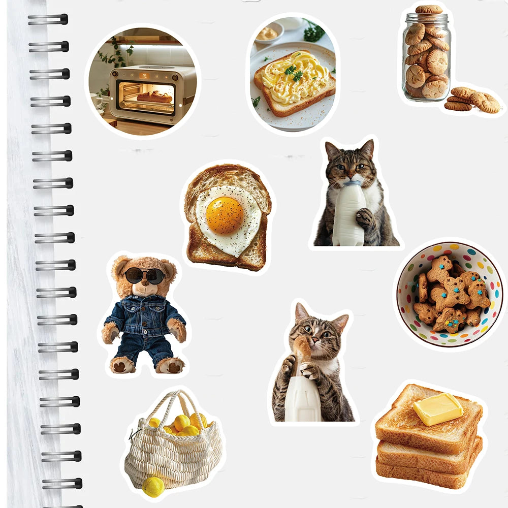 30/60PCS Cute Vegetables Fruits Stickers Notebook Cartoon Home Decorative Luggage Skateboard Phone Art Picture Coffee Sticker
