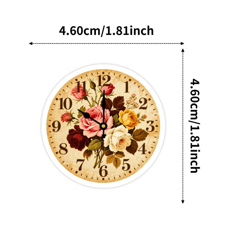 10/30/56PCS Vintage Clock PVC Sticky Stickers Aesthetic DIY Colored Phone Laptop Luggage Skateboard Graffiti Decals