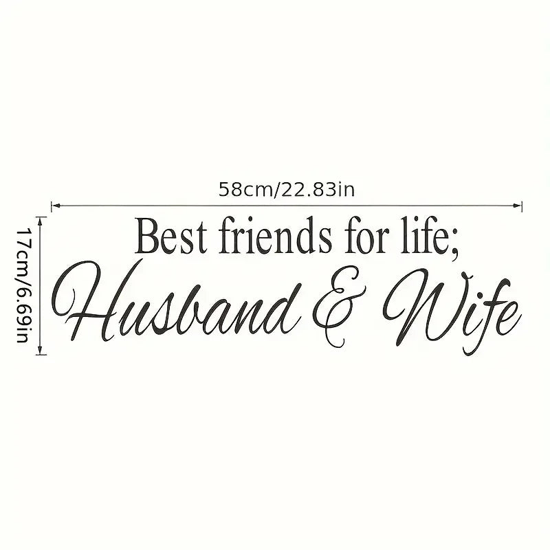 1pc Romantic Quotes Wall Sticker, Gift for Friends Lover, Bedroom Living Room Porch Home Decor Wall Sticker, Waterproof Vinyl Re