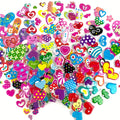 12 Sheet/Pack No Repeat Pink 3D Sticker , Love Heart Bubble Sticker,Reward Sticker for Decor