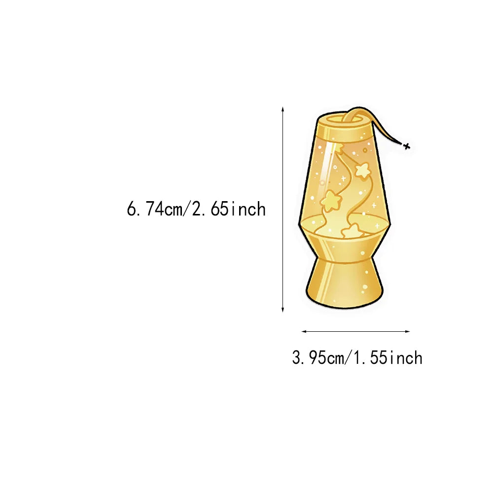 50PCS Lava Lamp Creative Transparent Stickers DIY Scrapbook Phone Case Laptop Tablet Decorative Toy Stickers