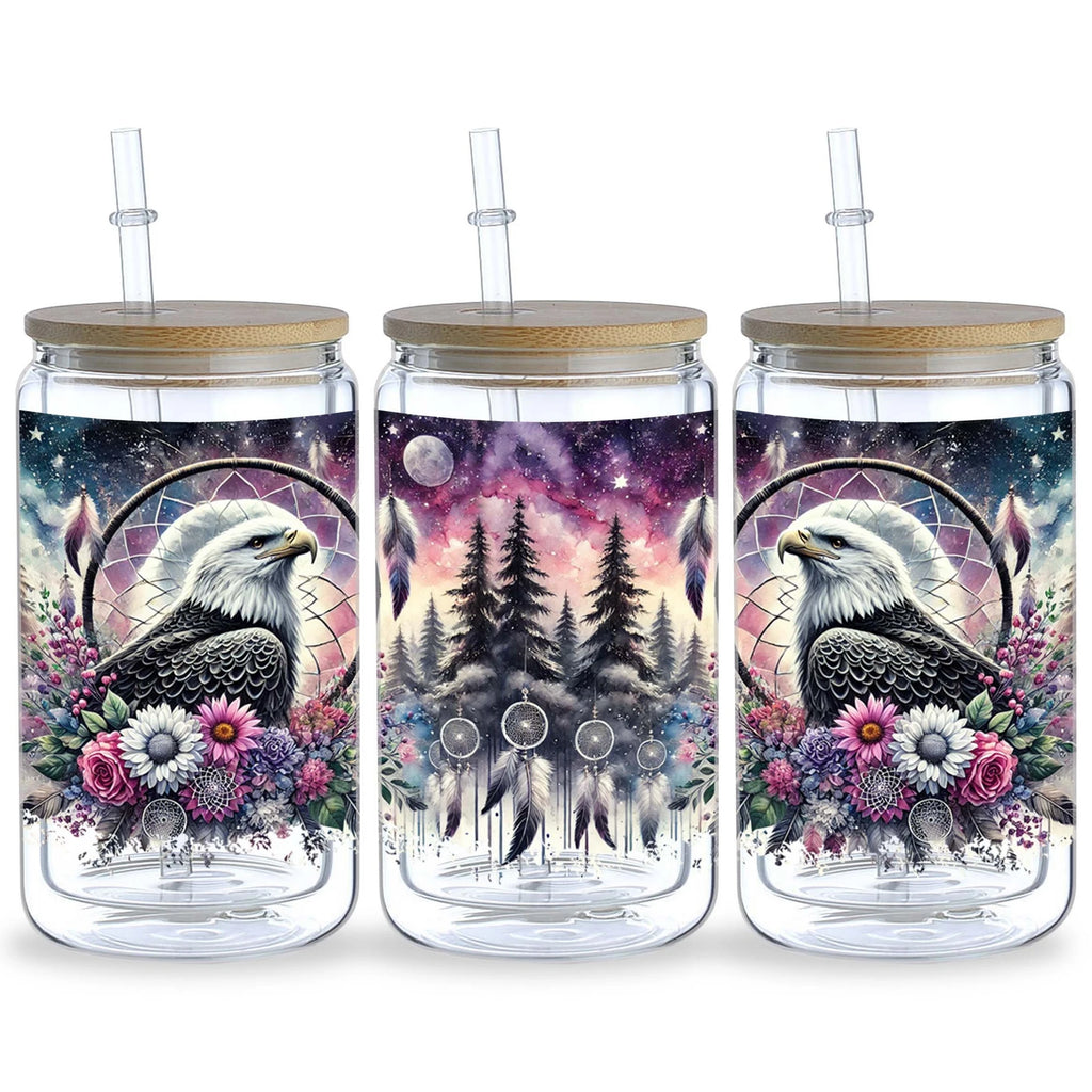 5 Sheets Animal Dream Catcher UV DTF Tumbler Wrap Transfer Stickers, DTF Transfer Stickers, Waterproof Wipe Off Transfer Sticker
