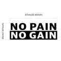 No Pain No Gain" Motivational Vinyl Wall Decal - Matte Finish, Easy Stick-On for Home Gym & Living Room Decor