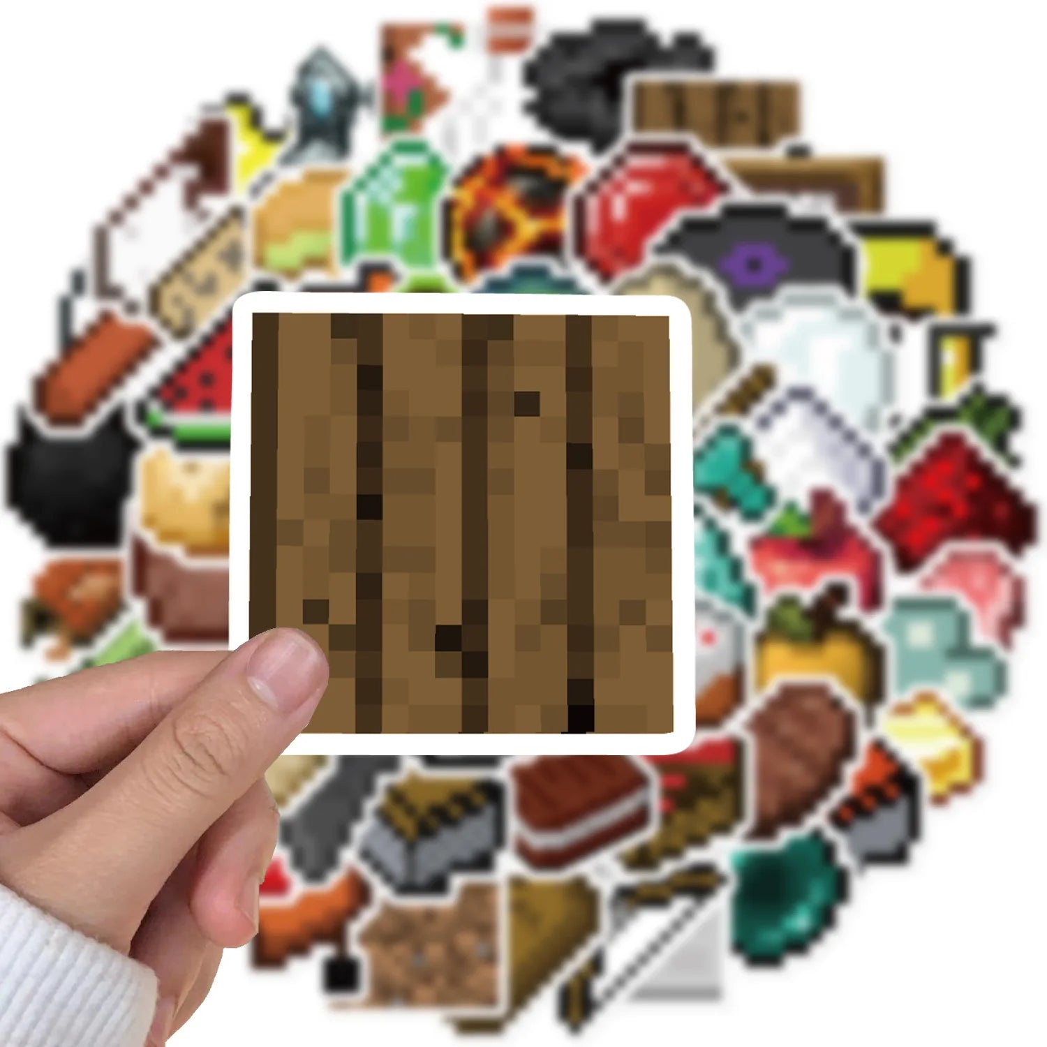 70PCS Creative Pixel Game Sticker Decoration DIY Manual Scrap Book Luggage Laptop Cup Skateboard DIY Waterproof Stickers
