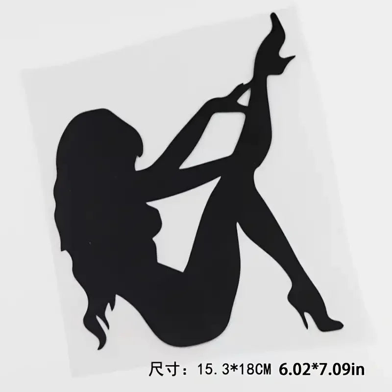 1pc Lady Car Decal, Waterproof Vinyl Sticker For Cars, Trucks, Laptops & Wall Decor